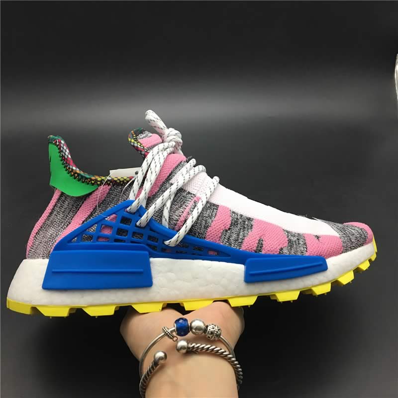 Pharrell Williams x adidas Originals Hu NMD Trail SOLARHU White Pink Mens Womens Shoes